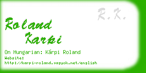 roland karpi business card